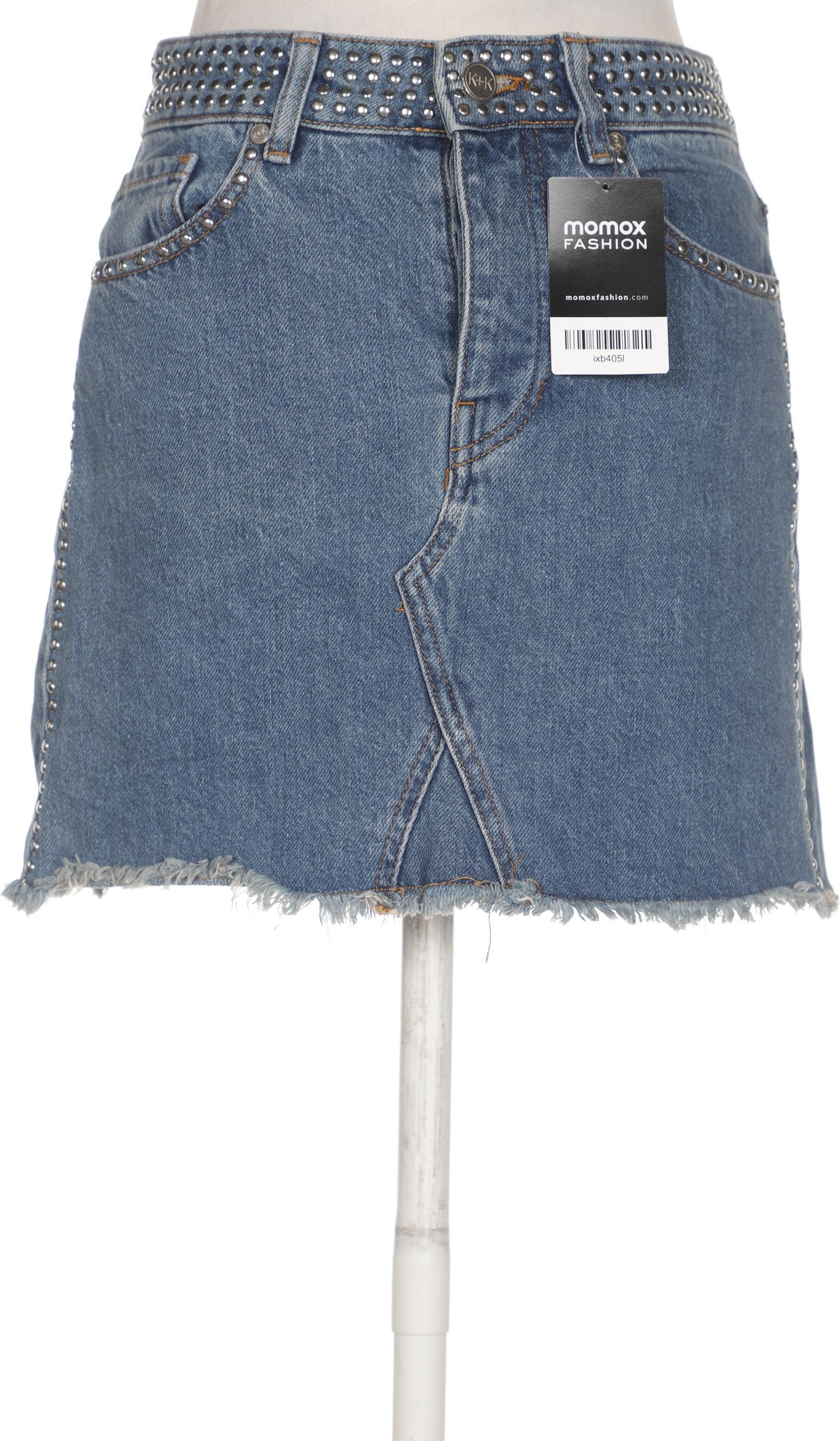 Kendall + Kylie Damen Rock, Blau, Gr. XS, Baumwolle - Second Hand