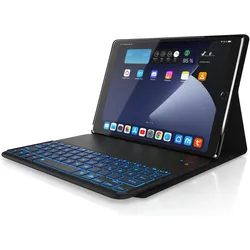 Aplic Tablet Tastatur, Kunstledercase für iPad Pro 10,5", Bluetooth Keyboard mit Apple Layout (DE, Apple iPad Pro 10.5 2017), Tablet Tastatur, Schwarz