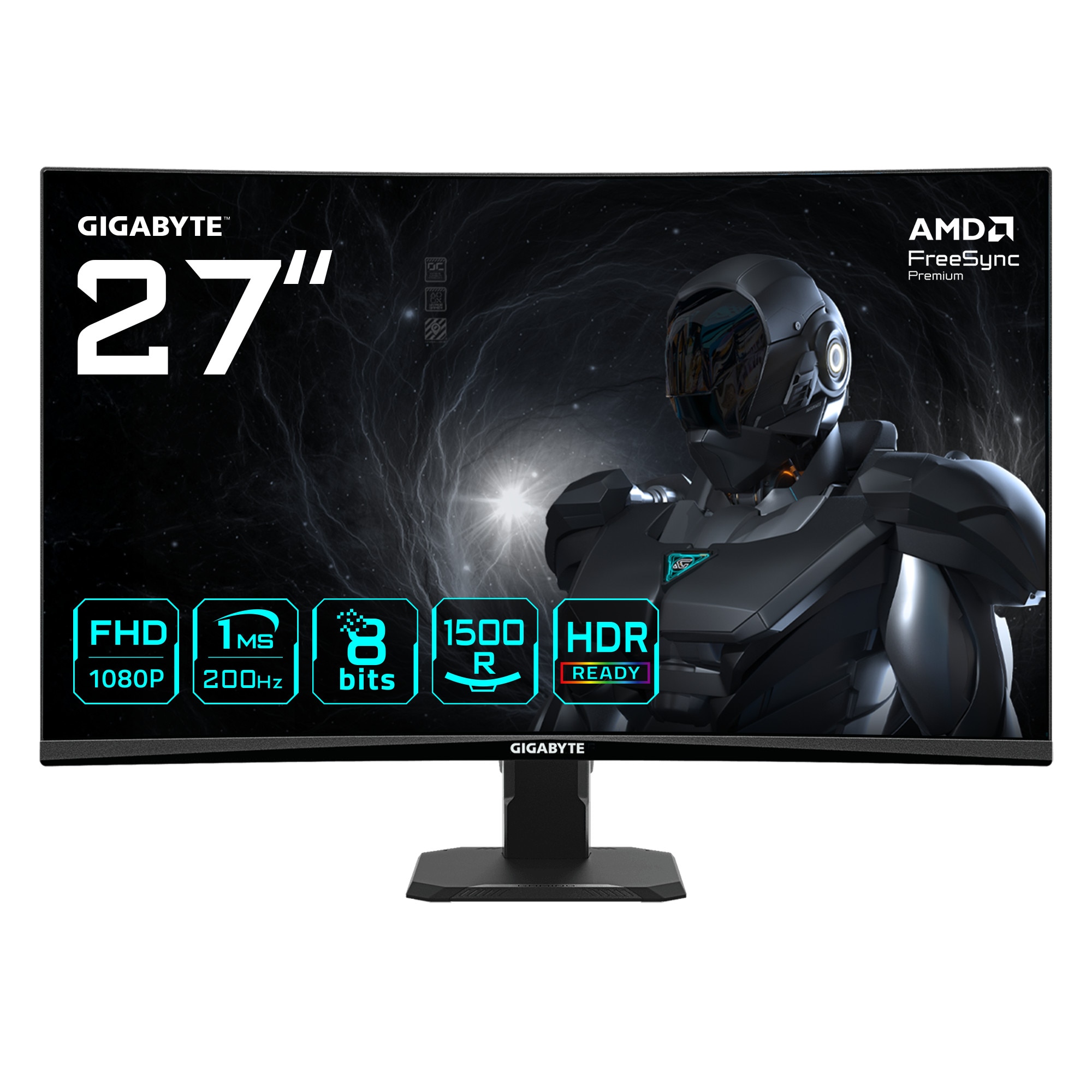GIGABYTE GS27FCA 27 Zoll Full HD Curved Gaming Monitor 200Hz DP/HDMI