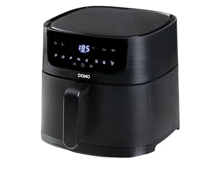 DOMO DO539FR Heteluchtfriteuse, Deli-fryer, met timer, 6 liter, 1500 W, zwart