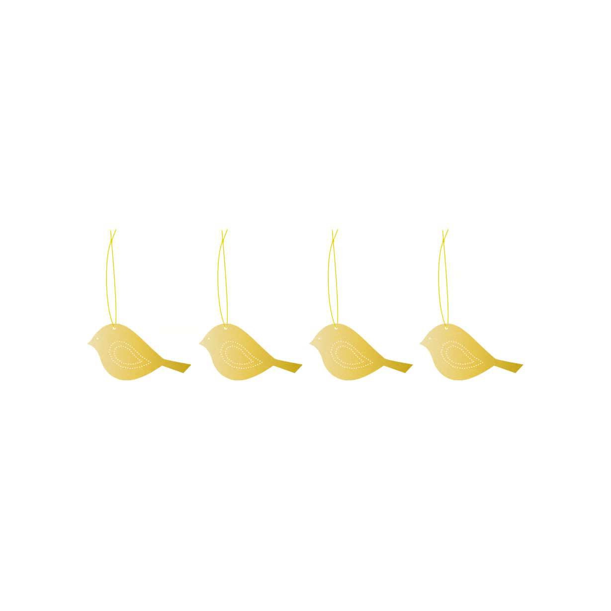 Cooee Design Kersthanger Winter Bird Messing 4-pack