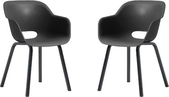 Keter Noa Duo fauteuil set van 2 stuks, grafietkleur