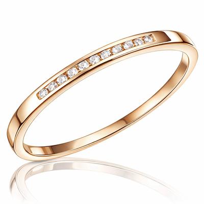 Diamantring GOLDMAID Gr. 17, rosa (roségoldfarben), Fingerringe, Damen, 17, Rotgold 585, Diamantring