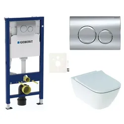 Geberit Smyle Hänge-WC Set für Trockenbau / Vorwandinstallation SIKOGESSMD20