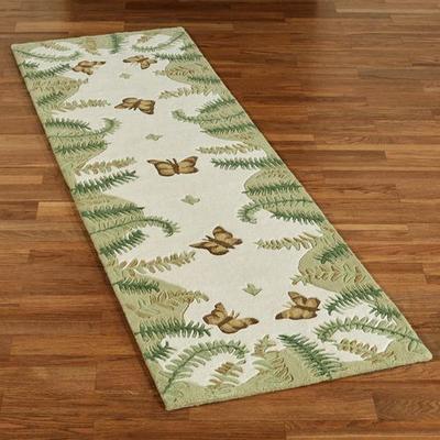 Touch of Class "Botanical Butterfly Rug Runner Sage, 2'3"" x 5', Sage"