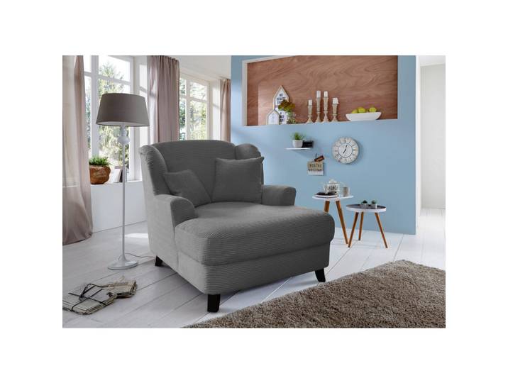Sit & More Xxl-Sessel Asado V, Grau, Holz, Buche, massiv, Füllung: Schaumstoffflocken,Schaumstoffflocken, 109x104x145 cm, Goldenes M, Oeko-Tex® Standard 100, Made in Europe, DGM-Klimapakt, gepolsterte Armlehnen, Wohnzimmer, Sessel, XXL-Sessel