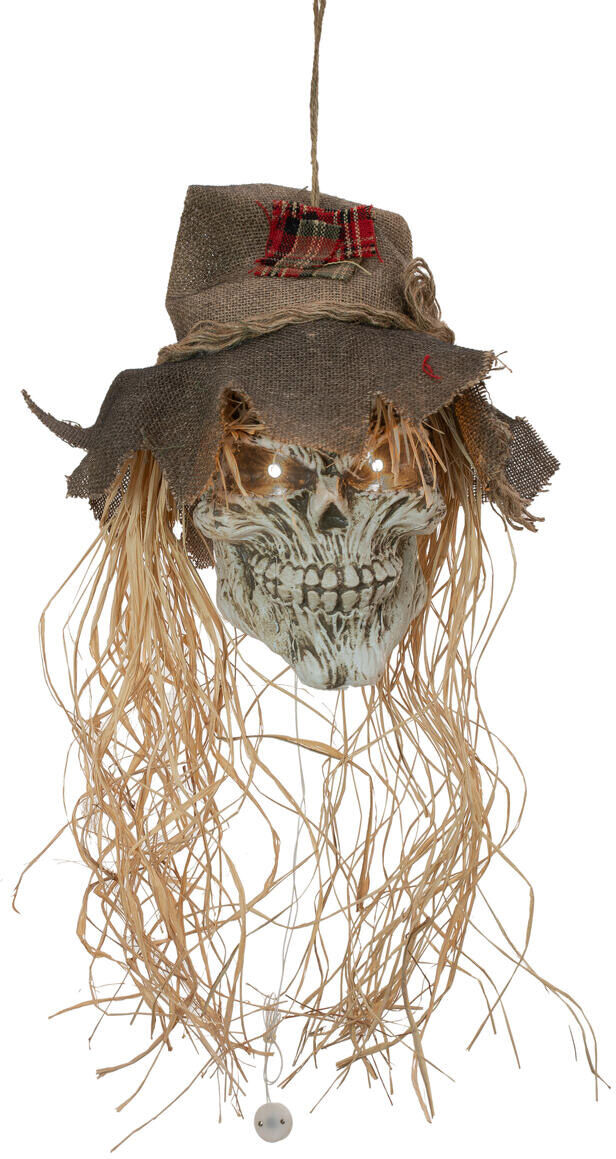 Europalms Halloween Vogelscheuchen-Schädel, 70cm
