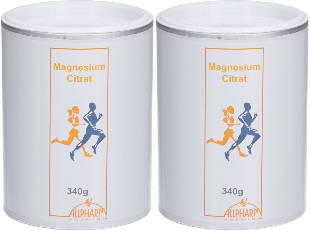 ALLPHARM Magnesiumcitrat Pulver x2 2x340 g