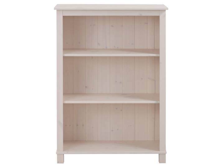 Regal OTTO HOME Pivo Bücherregal mit 2 verstellbaren Einlegeböden, natürliche Maserung , weiß, B:77cm H:106cm T:31cm, Massivholz, Regale, Regal, aus massivem Kiefernholz mit 3 Fächern, Höhe 106 cm