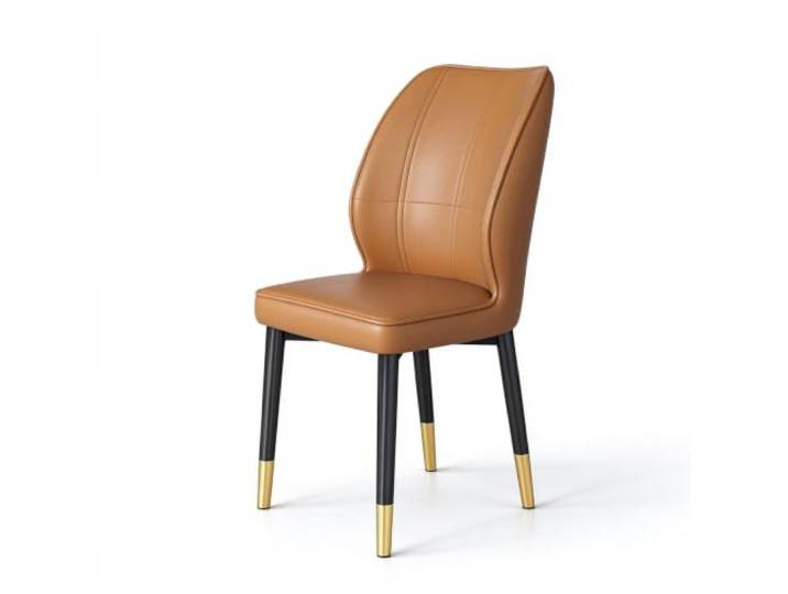 Urban Modern Esszimmerstuhl, Frühstücksstuhl aus Kunstleder Hergestellt for Frühstücksecken und Esstische: PU-Polsterung, durchbiegefester Schaumstoff mit hoher Dichte(Brown,1ps)