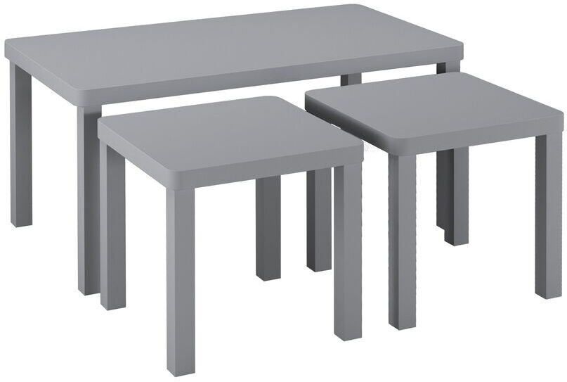 17 Stories 3 - Piece Living Room Table Set Grey