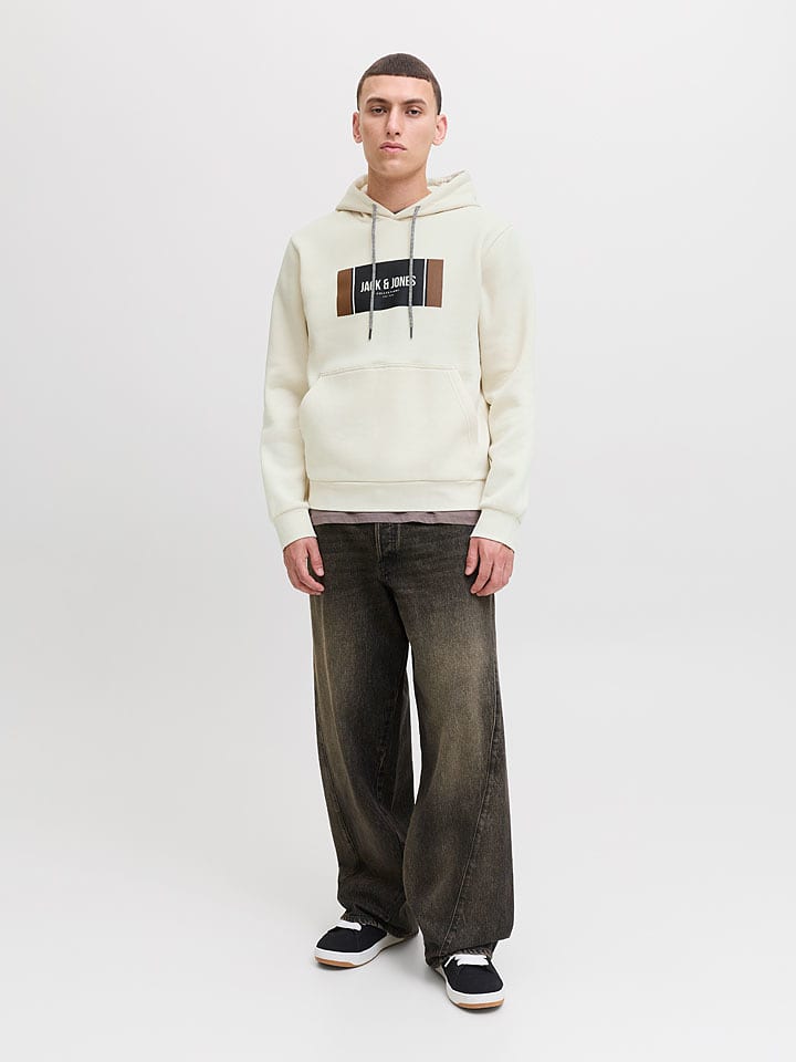 Jack & Jones Hoodie in Creme - XL