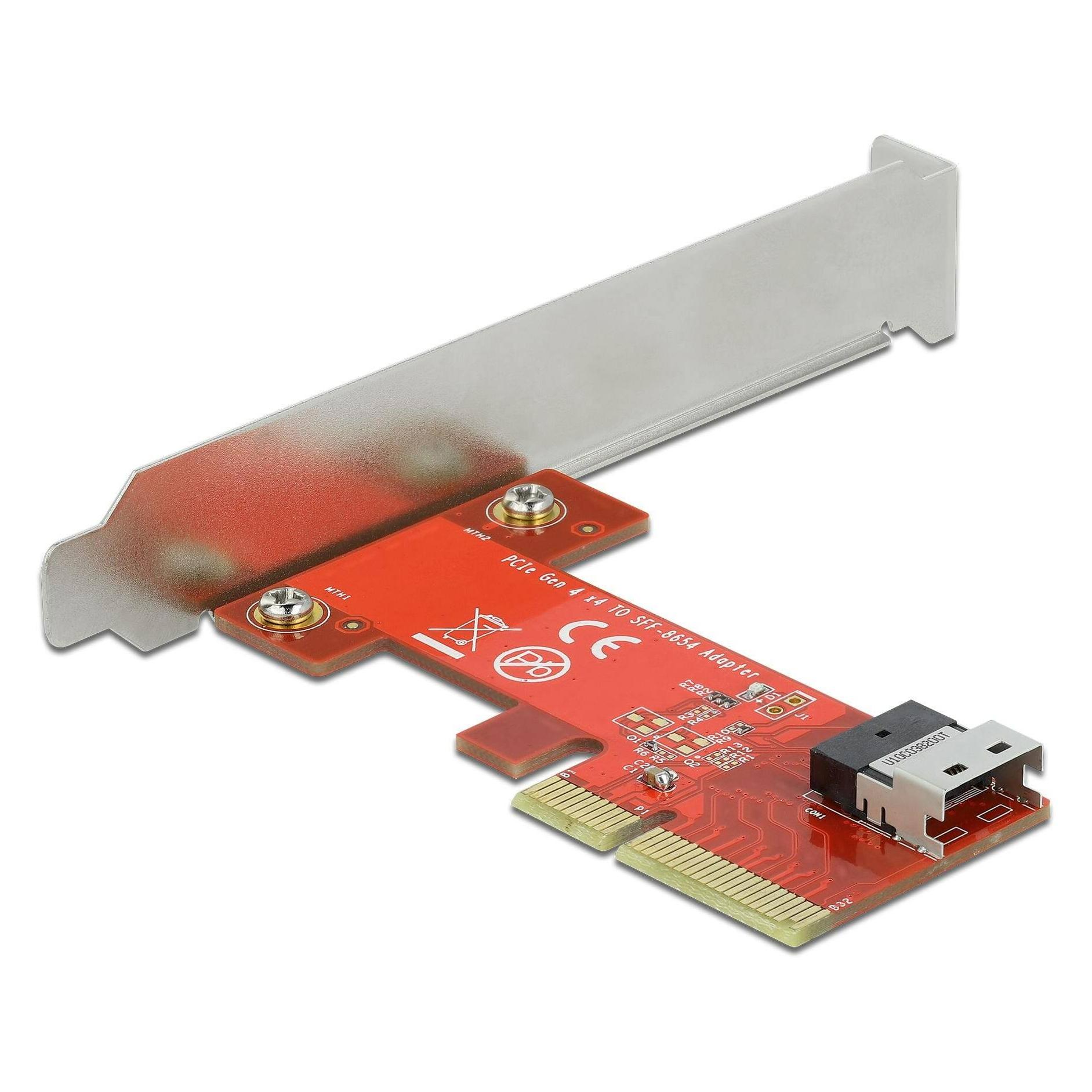 Delock Host Bus Adapter PCI-Ex4v4 - 1x SFF-8654 4i NVMe (90483)