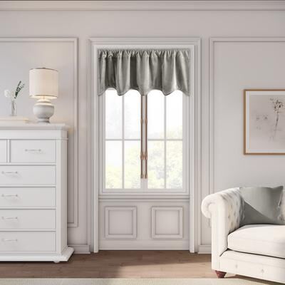 Ricardo Premium Velvet Lined Scalloped Curtain Valance