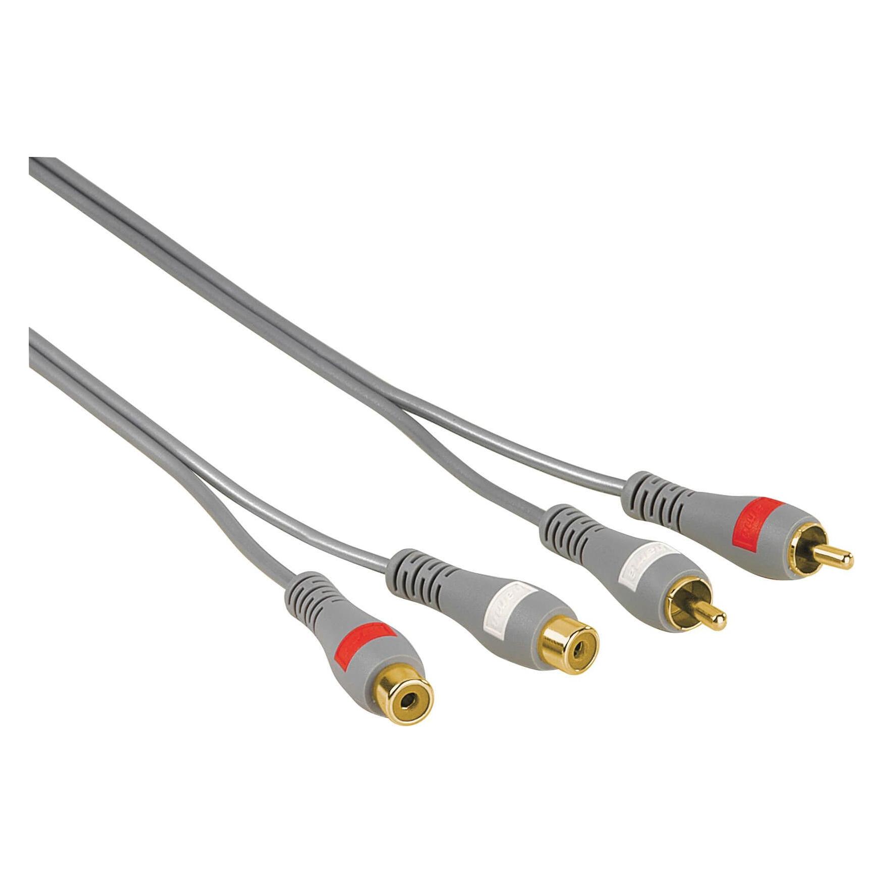 Hama Audio Kabel 2 Phono-2 Phono 5,0m Guldbelagt TL (5 m, Cinch Kabel) (78708)