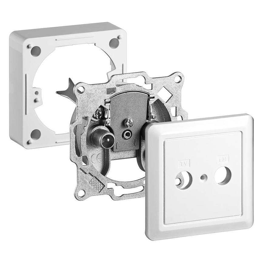 Goobay Komplett Set: 2-Loch Antennen-Stich-/End-Dose (68851)