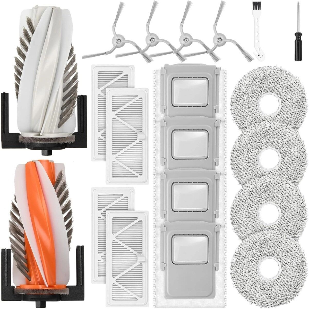 INF Kit d'accessoires de remplacement pour aspirateur robot compatible avec DJI ROMO P / Romo / RomoA - 20 pièces (ABS, fibre,