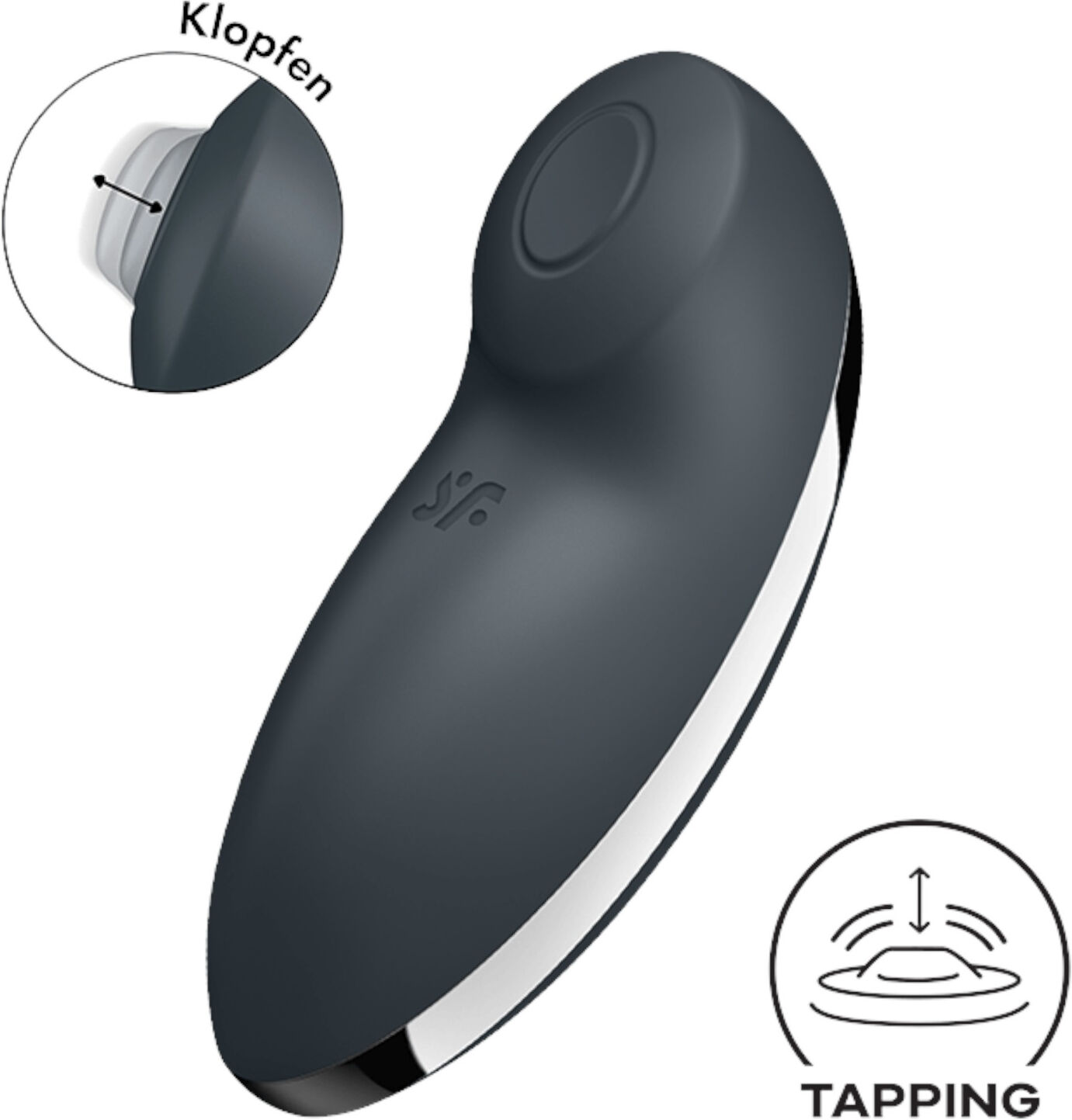 Satisfyer Tap & Climax 2 - 2-in-1 Clitoral Vibrator (Gray)