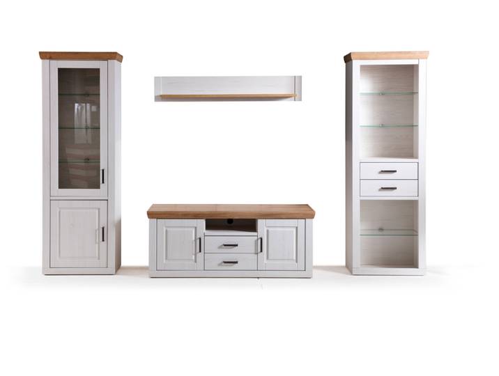 Wohnwand BRIXEN 324x210x52 cm 4-teilig, Nachbildung Pinie...