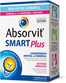 Absorvit Suplemento Bem-Estar Cerebral Smart Plus 30 cápsulas