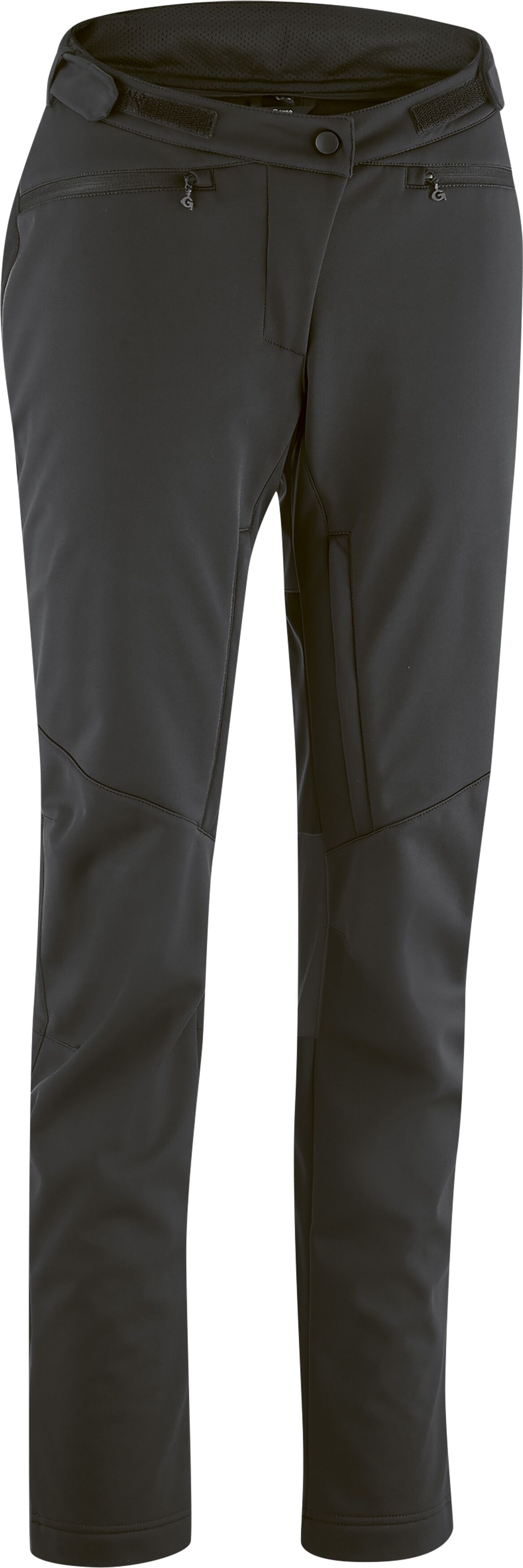 Fahrradhose GONSO "SKARN W 2", Damen, Gr. 50, Normalgrössen, schwarz, 100% Polyester, Hosen Fahrradhose, lange Damen Radhose, Softshell-Hose mit Ventilation am Innenbein schwarz 50, Normalgrössen