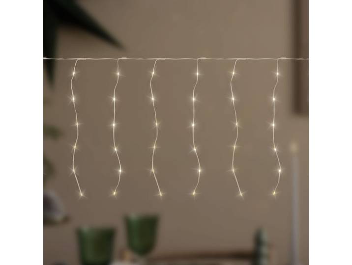 ECD Germany LED Lichtervorhang 600 cm 240 LEDs Warmweiß inkl. Timer 19 Leuchtmodi Weihnachtsdeko Vorhang für Innen/Außen Weihnachten LED Lichterkette