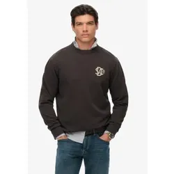 Superdry für Herren. M2014305A Merchant Graphic Sweatshirt schwarz (L), Lässig, Baumwolle