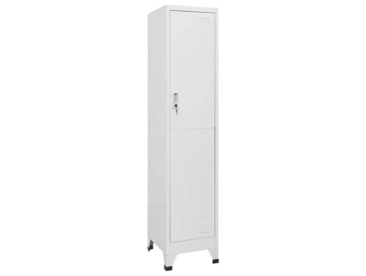 KGHFDVB Stahlspind Schließfachschrank 38x45x180 cm Metallschrank mit Einlegeboden, Kleiderstange, Namensschild-Rahmen, abschließbare Tür, für Umkleideraum, Büro, Schule