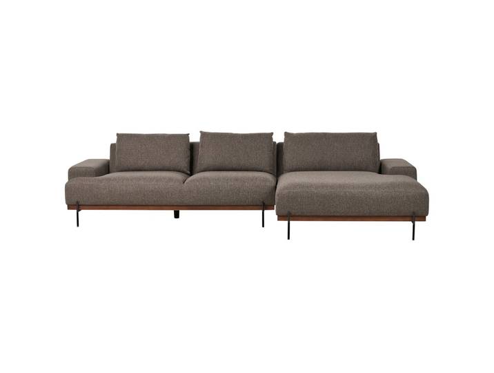 3-SITZER-ECKSOFA braun rechtsseitig Mariferd