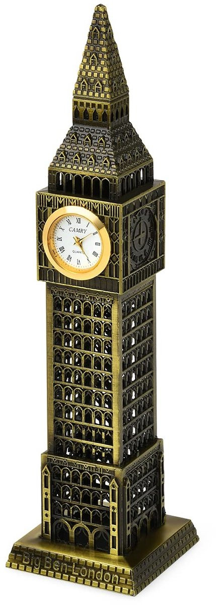 Dailygoods Beeldje Big Ben - Metalen Sculptuur - Decoratie - 18 cm