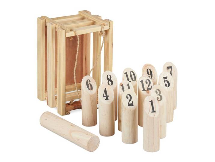 Relaxdays Kubb mit Transportbox