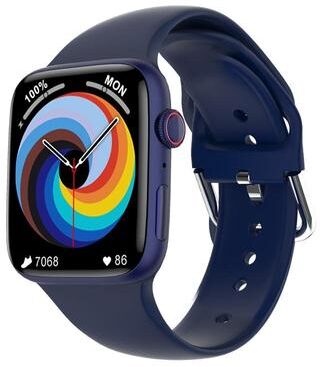 CaseAndConnect W7 Smart Watch With Bluetooth Calling 1.8 Inch HD Display Heart Rate Monitor IP68 Waterproof blue