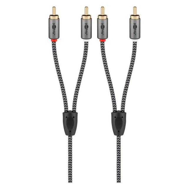 Goobay 2x RCA - 2x RCA (0.50 m, Cinch Kabel) (65291)