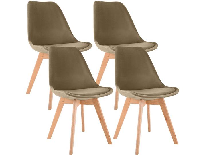 lot de 4 chaises Linares velours