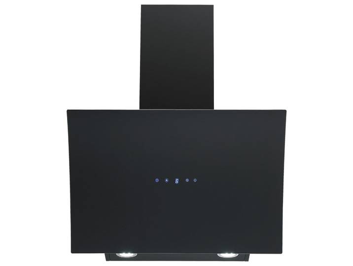 Kopffreihaube Konkave Glas/Stahl Schwarz B: 60 cm