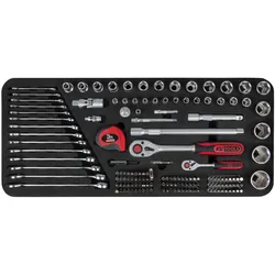 KS Tools TOOLBOX Steckschlüssel- und Ringmaulschlüssel-Satz, 154-tlg - 713.0155