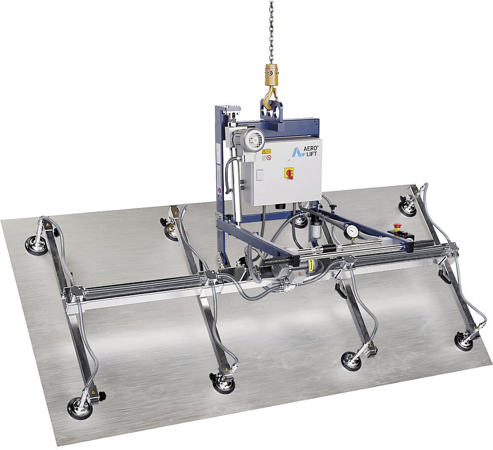 Vakuumheber AERO-90°, Tragfähigkeit 500 kg, Scheiben-Ø 270 mm, 8 Scheiben AEROLift