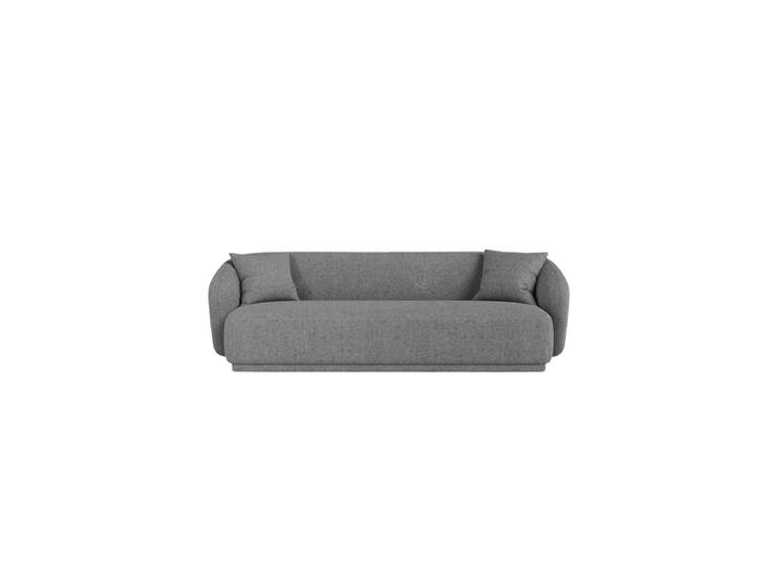 3-Sitzer Design Sofa Jane Chenille Grau chosen by Bloomingloft