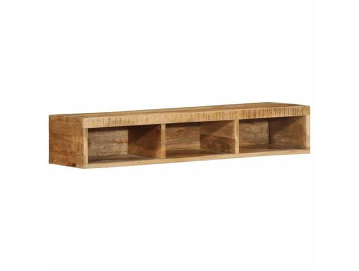 Foknhdi TV Lowboard Wandhängend 100x30x19 cm Hängeschrank Massivholz Wandmontierter Fernsehschrank aus echtem Mangoholz schafft wertvollen Bodenfreiraum im Wohnzimmer oder Schlafzimmer.