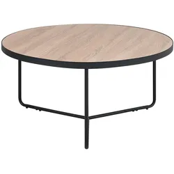 KAFFEETISCH heller Holzfarbton/schwarz 80 cm MELODY Melody