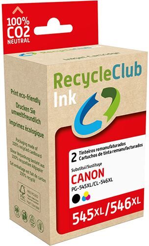 Recycleclub Tinteiro  Canon PG-545XL   CL-546XL - 2 Uni.