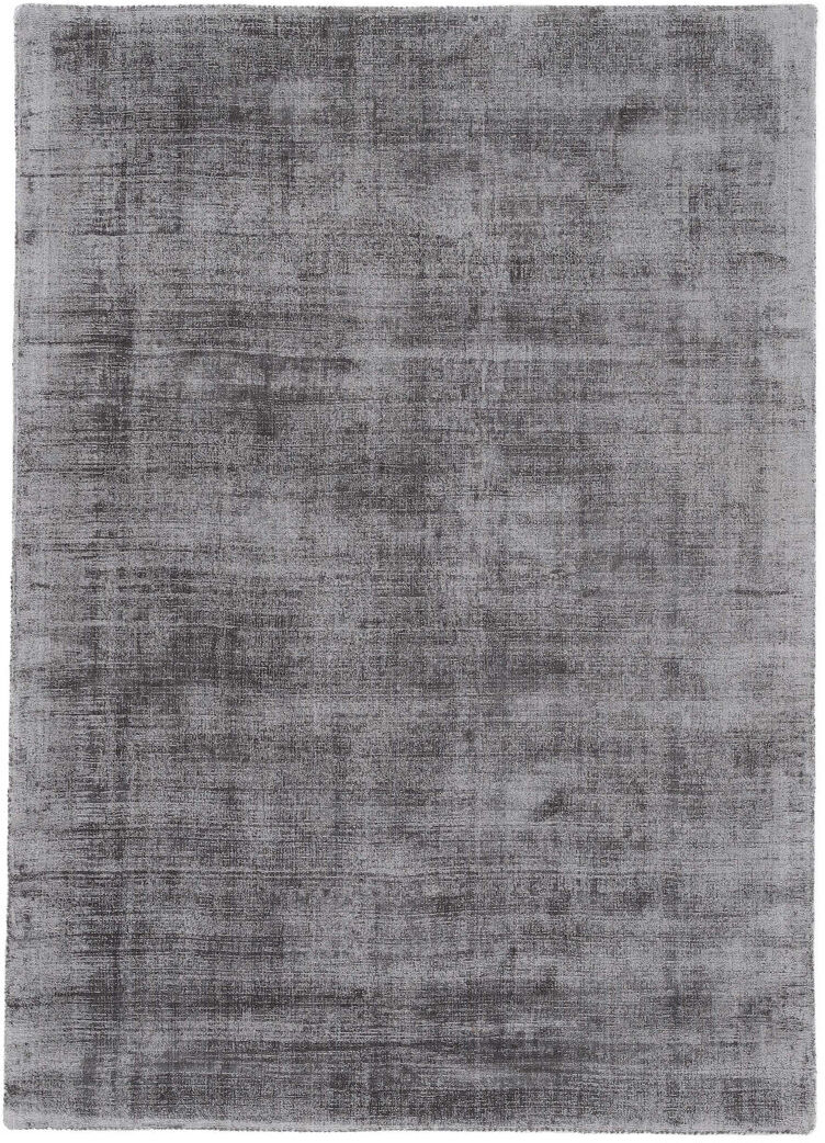 Carpetfine Ava Handmade Viscose Silky Solid Soft Dark Light Grey Rug Light Grey Rectangle 160 x 230cm