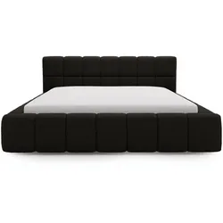 POLSTERBETT Alicante Bouclé-Stoff 180x200 Schwarz