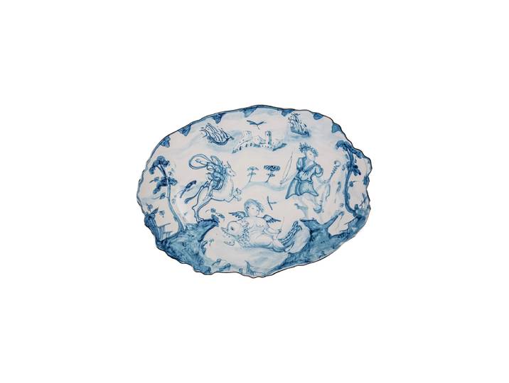 Design Servierplatte „Chinese“ aus Porzellan Multicolor Seletti