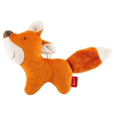 Sigikid 43435 - Greifling Rassel Fuchs, Red Stars, Plüsch, ca. 12 cm