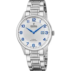 Festina Quarz Herren Swiss Made F20067/1 - silber - 40mm