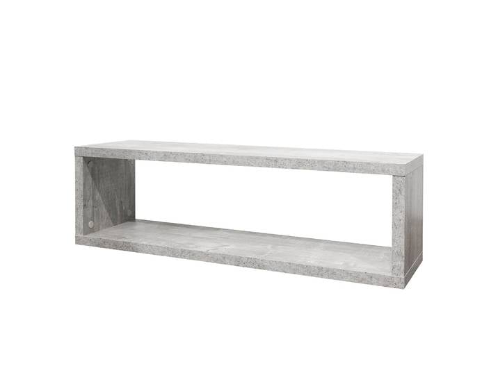 Étagère suspendue Holt I Panneau aggloméré plaxé Gris/Imitation béton 82 x 26 x 22cm