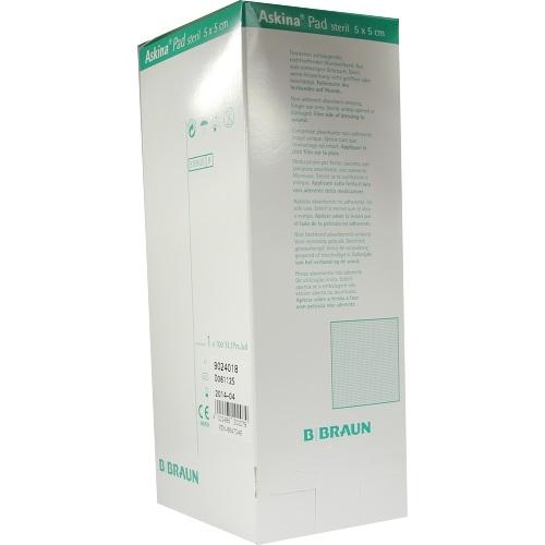 B. Braun Melsungen AG Askina Pad Wundauflage 5x5cm nichthaftend 06647346