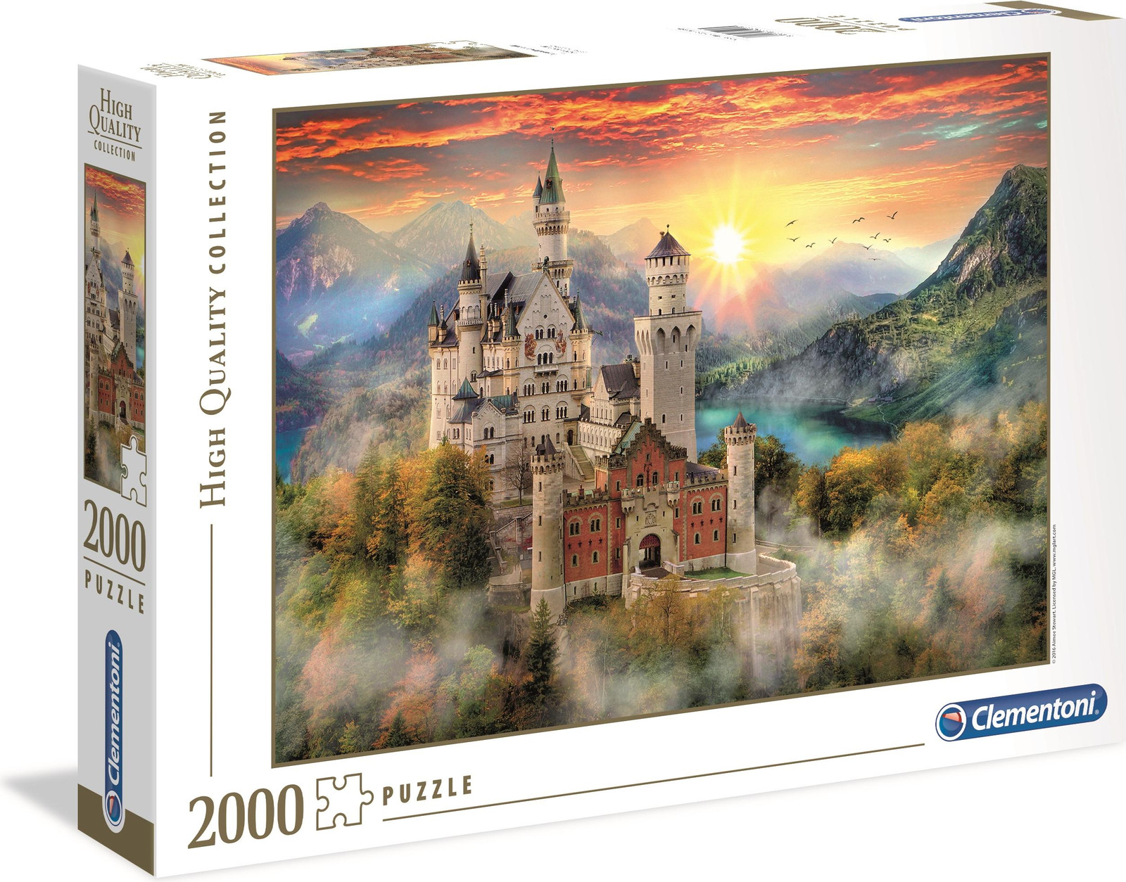 Clementoni Neuschwanstein Puzzel, 2000 stukjes, Stad, vanaf 14 jaar