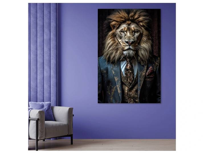 Acrylglasbild Stylish Lion image LAND